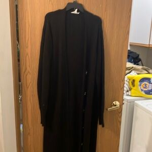 Black long cardigan, XL.